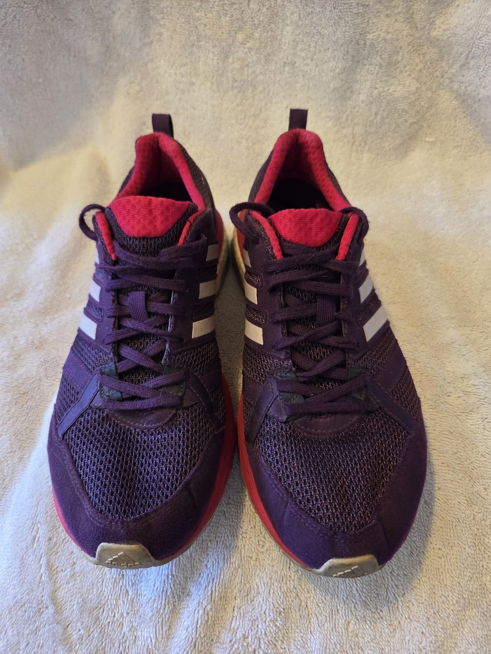 adidas Women's Purple Running Shoes with Pink Lining